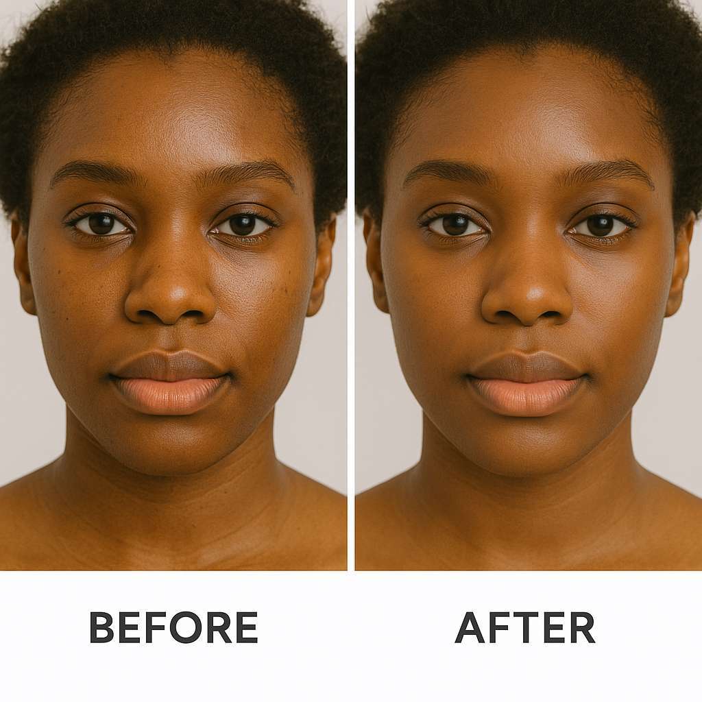 dermaplaning_black_model_before_after